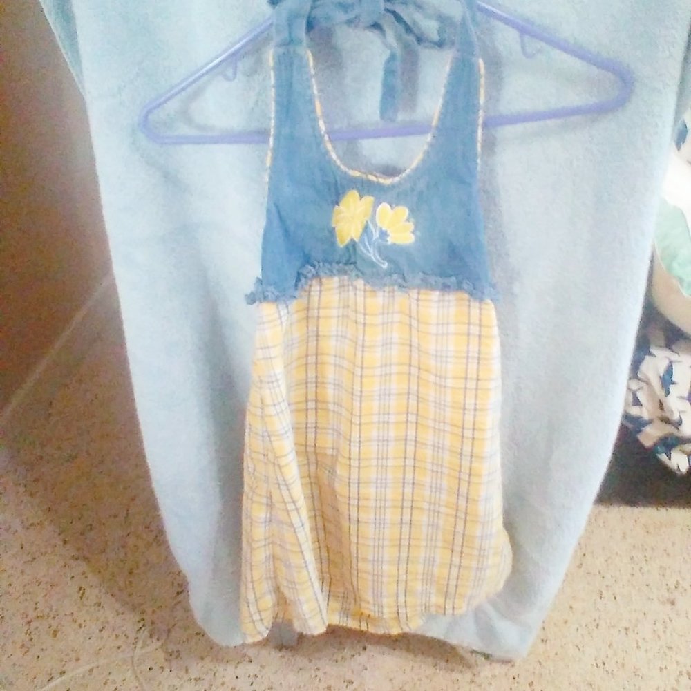 Blue Jean halter dress size 6x